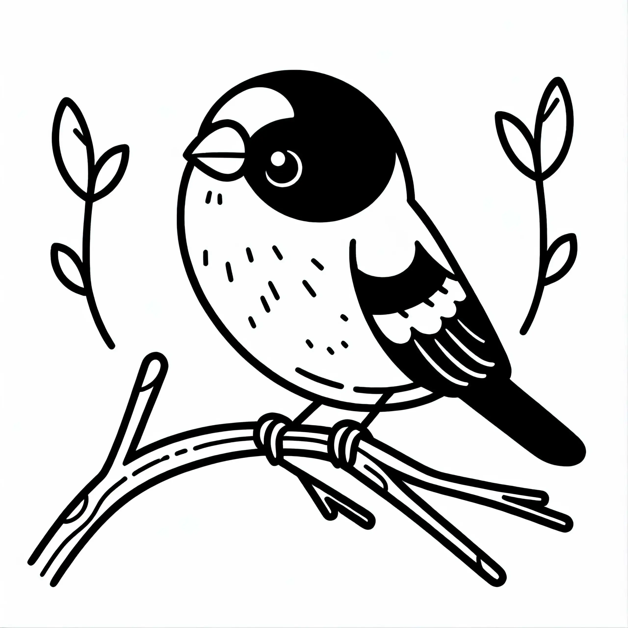 Gimpel Dompfaff Vogel Europa Ausmalbild Kostenlos