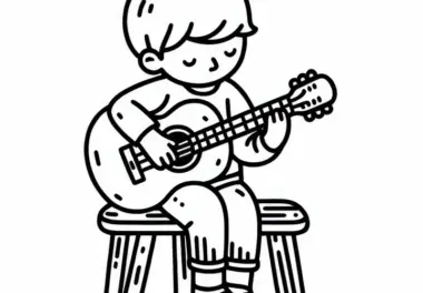 Musikalische Hobbys: kostenlose Ausmalbilder