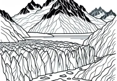 Gletscher Malvorlage Kostenlos