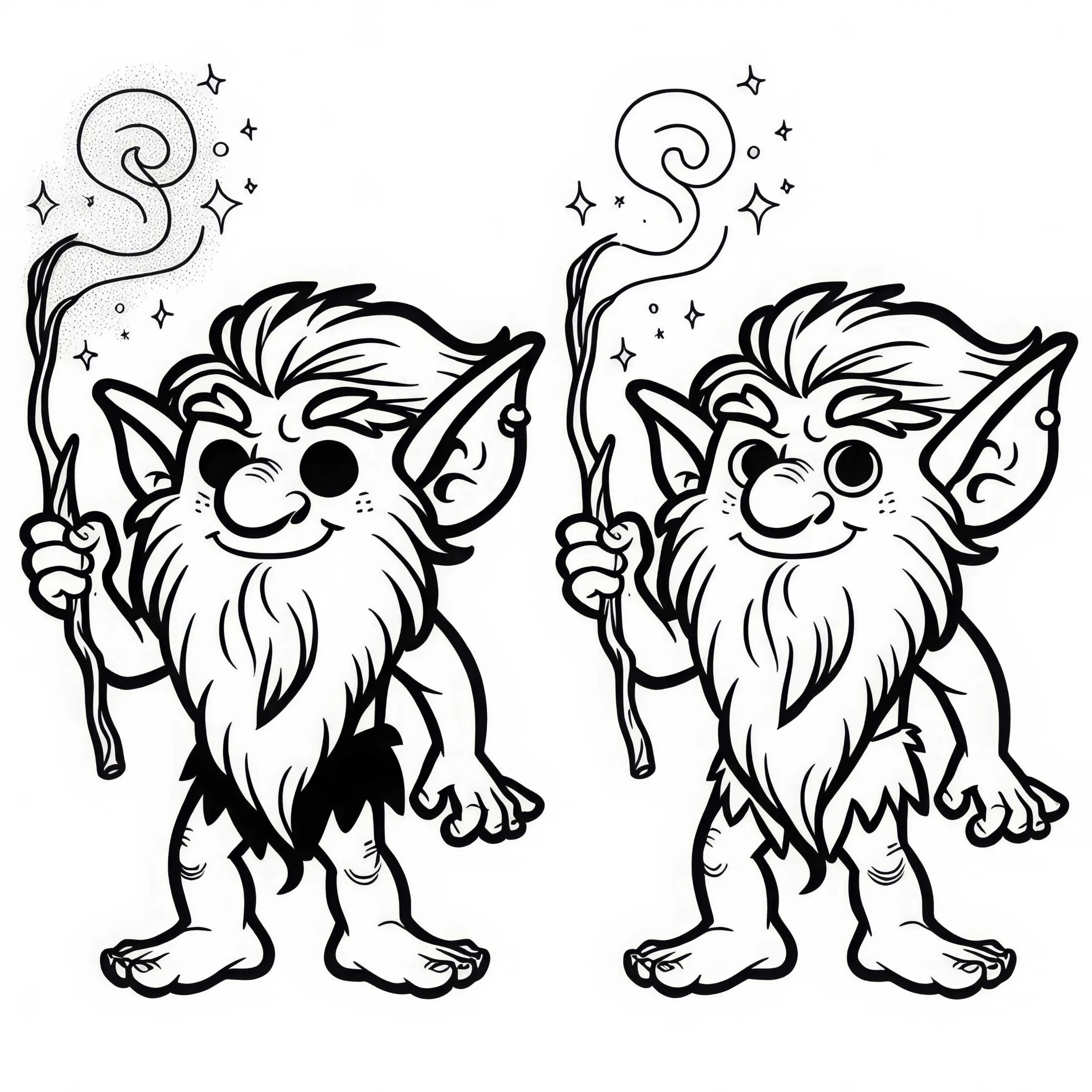 Kostenloses Ausmalbild eines Goblins – Einfach herunterladen und ausmalen