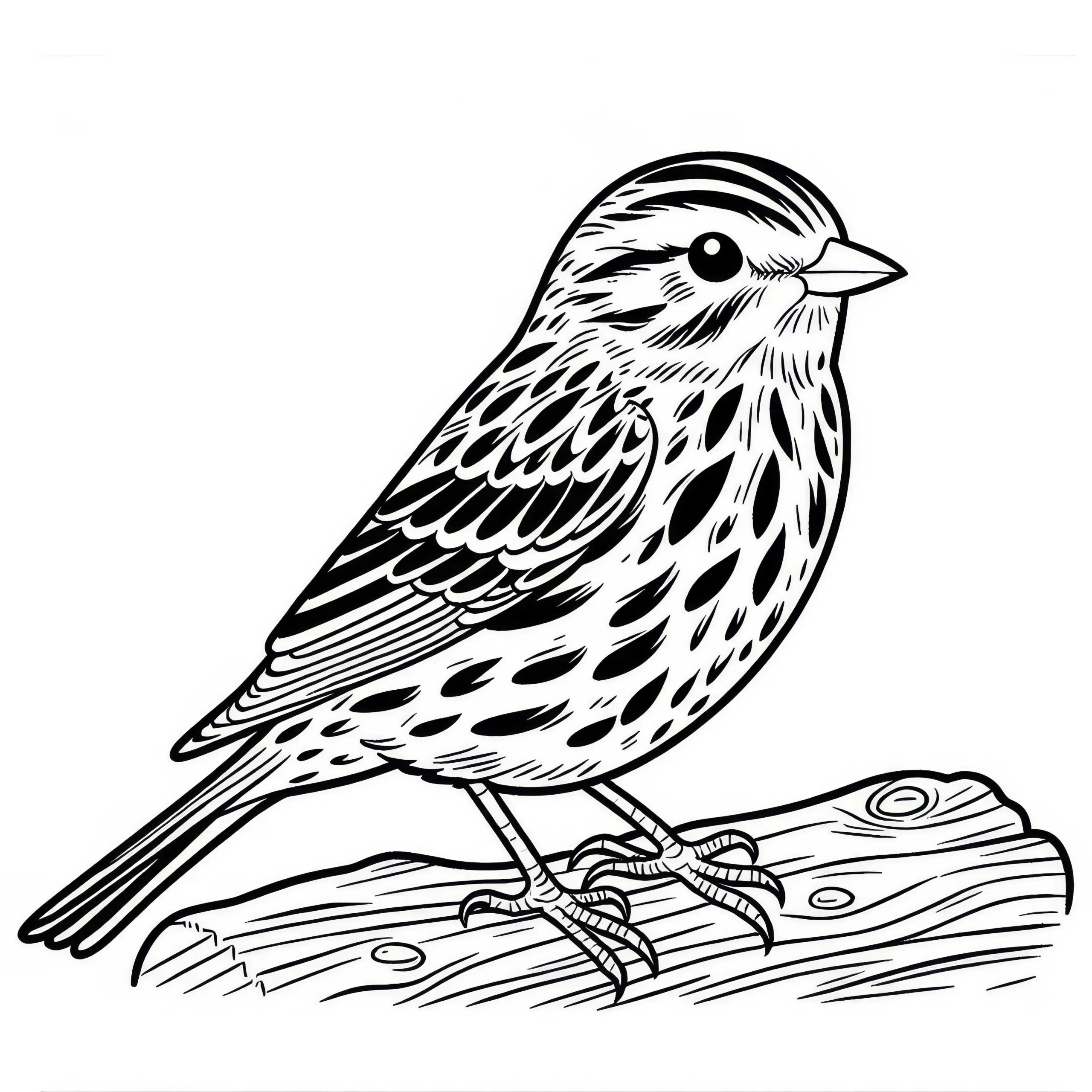 Goldammer Vogel Europa Malvorlage Kostenlos herunterladen (Ausmalbild)