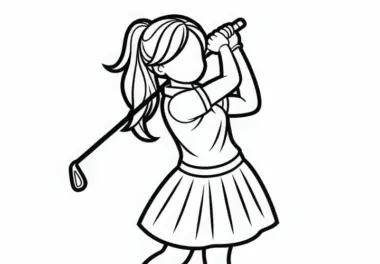 Golfspieler: kostenlose Ausmalbilder