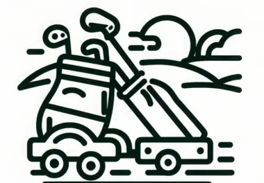 Golftasche auf Trolley Ausmalbild einfach gratis