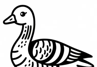 Graugans – Vogel in Europa als Ausmalbild kostenlos