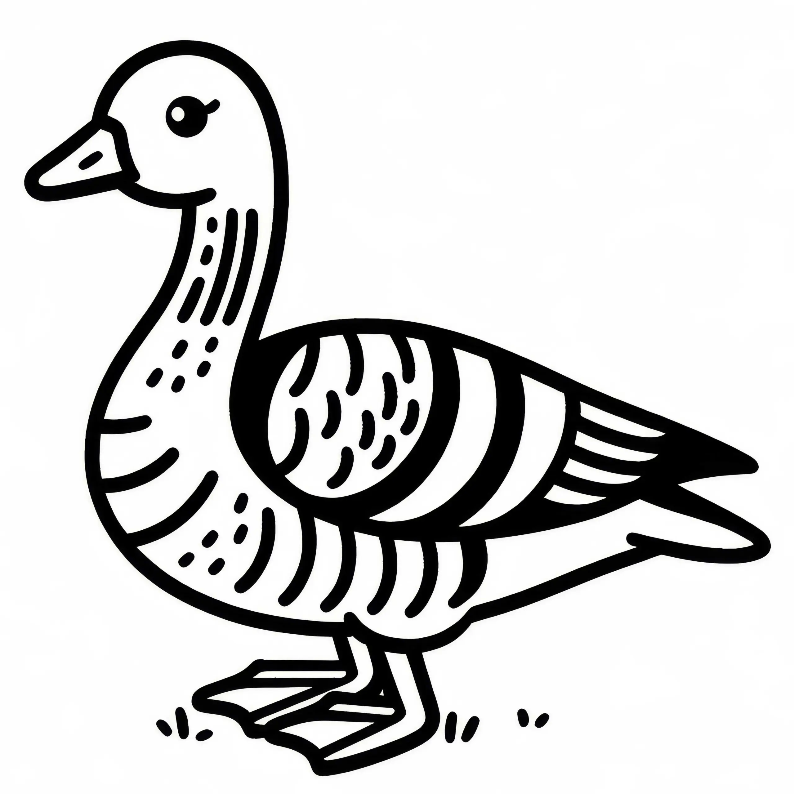Graugans – Vogel in Europa als Ausmalbild kostenlos