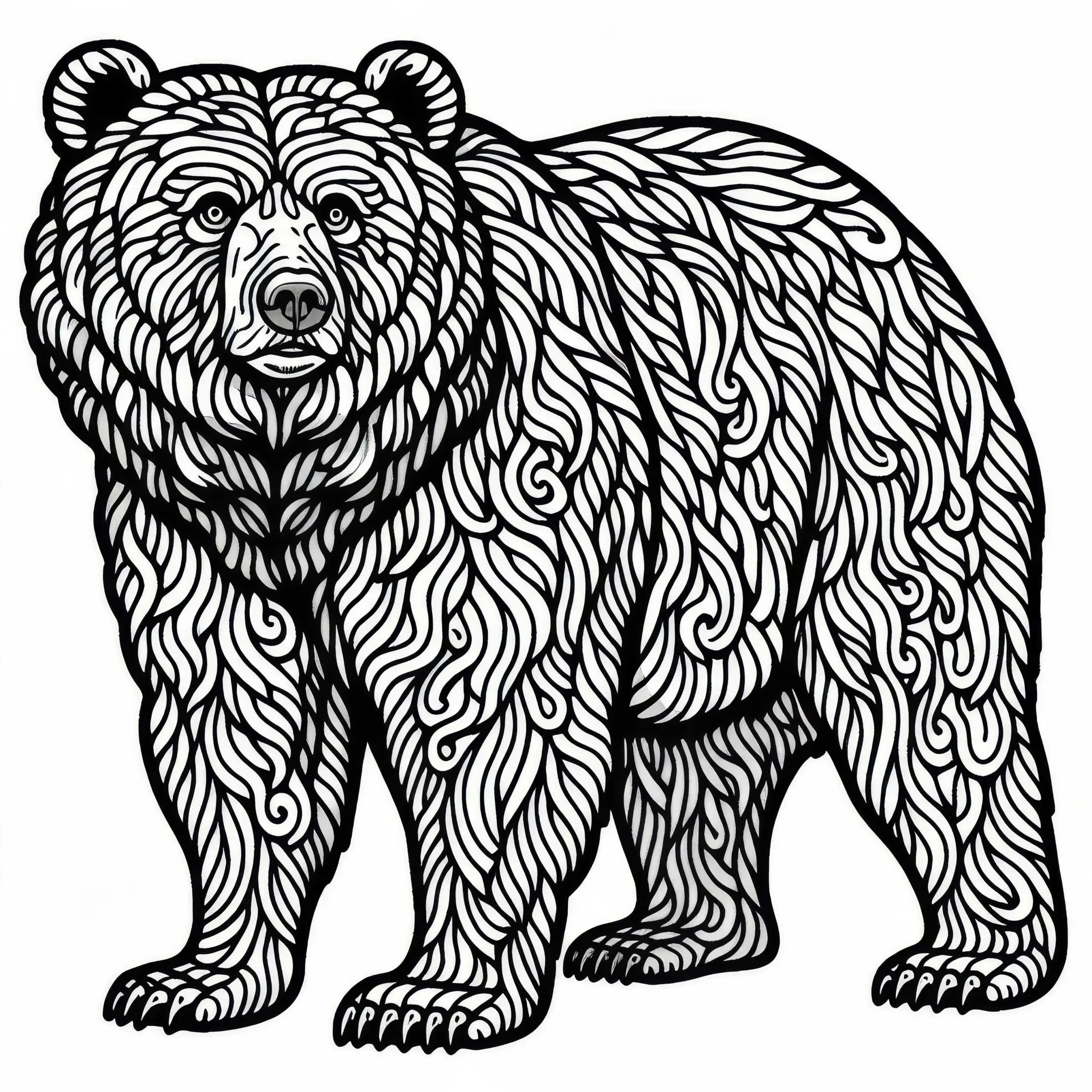 Grizzlybär Ausmalbild Kostenlos