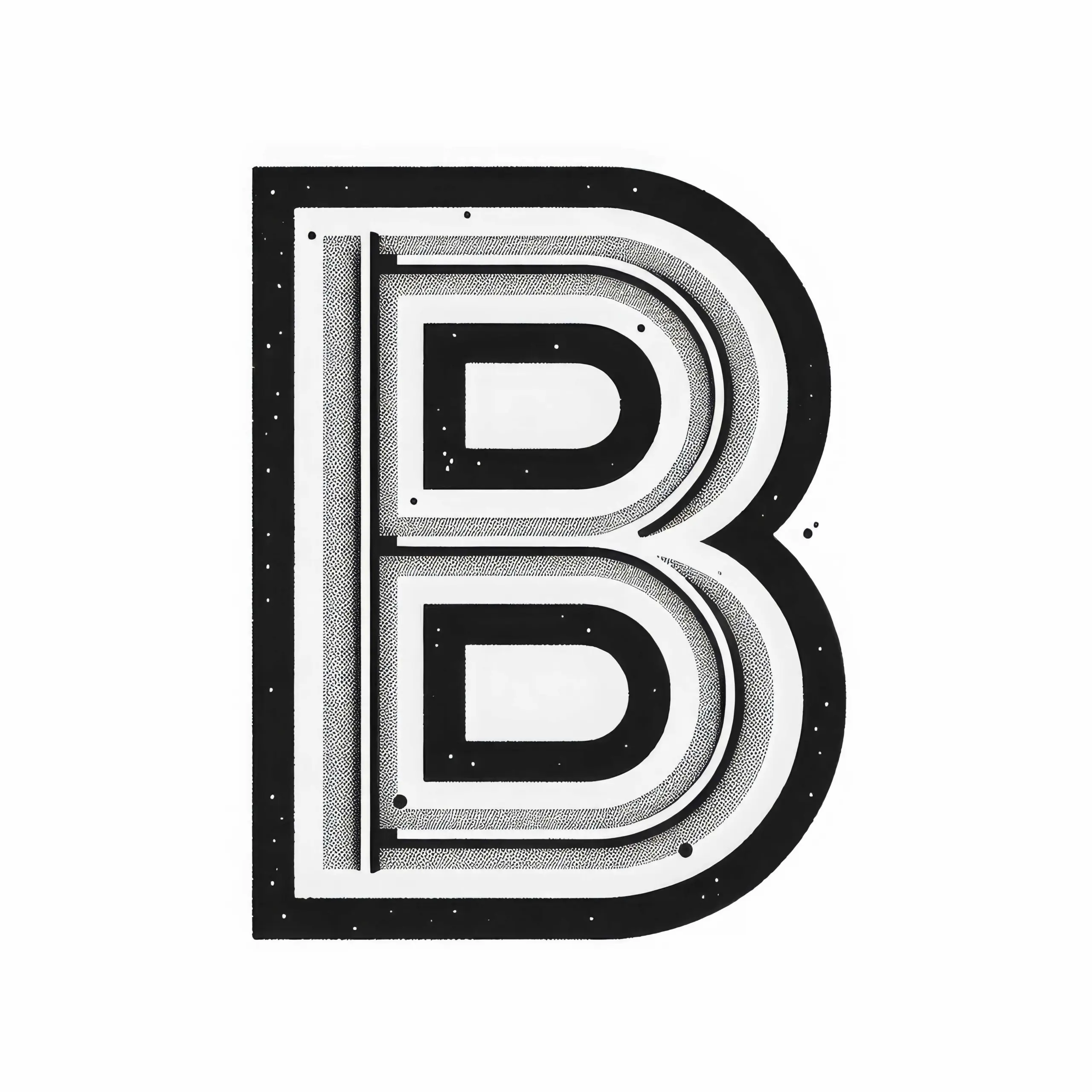 Kostenlose Malvorlage: Großbuchstabe B (Ausmalbild)