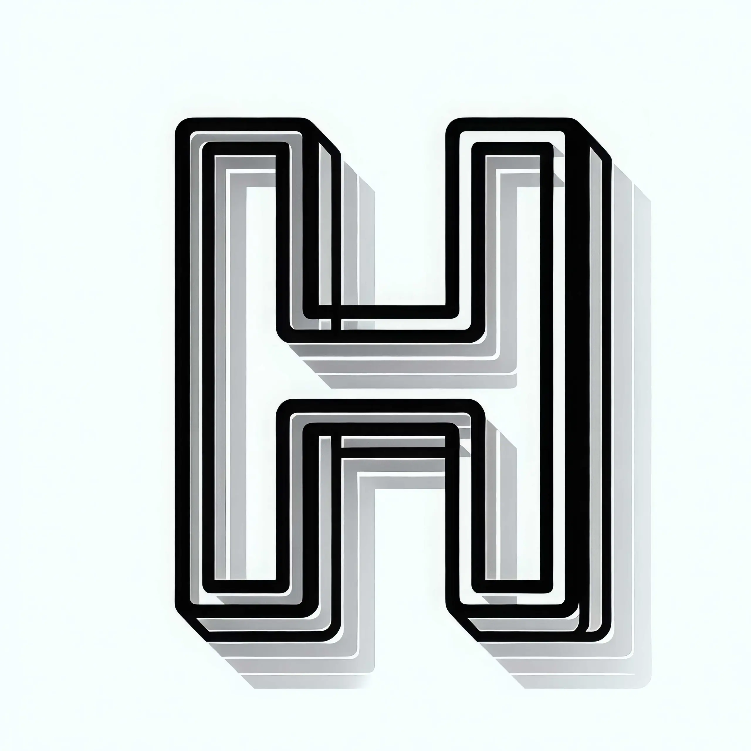 Großbuchstabe H Ausmalbild Gratis
