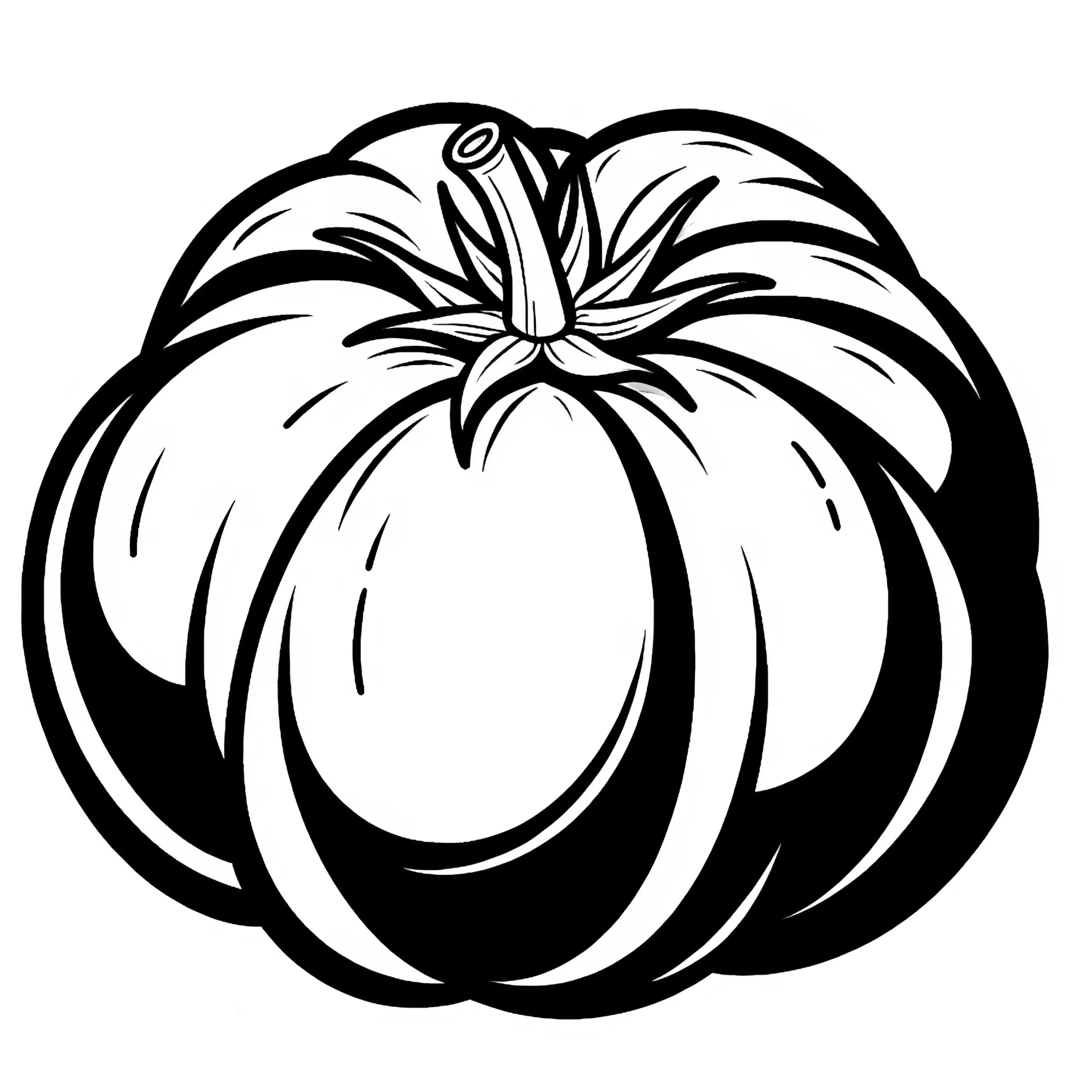 Große Fleischtomate Malvorlage Gratis (Ausmalbild)