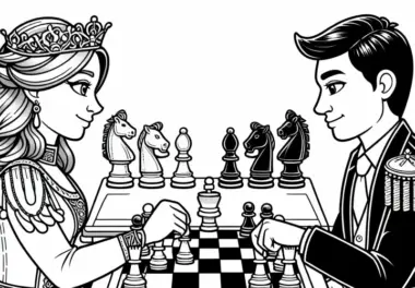 Großmeister Partie Schach Malvorlage Gratis