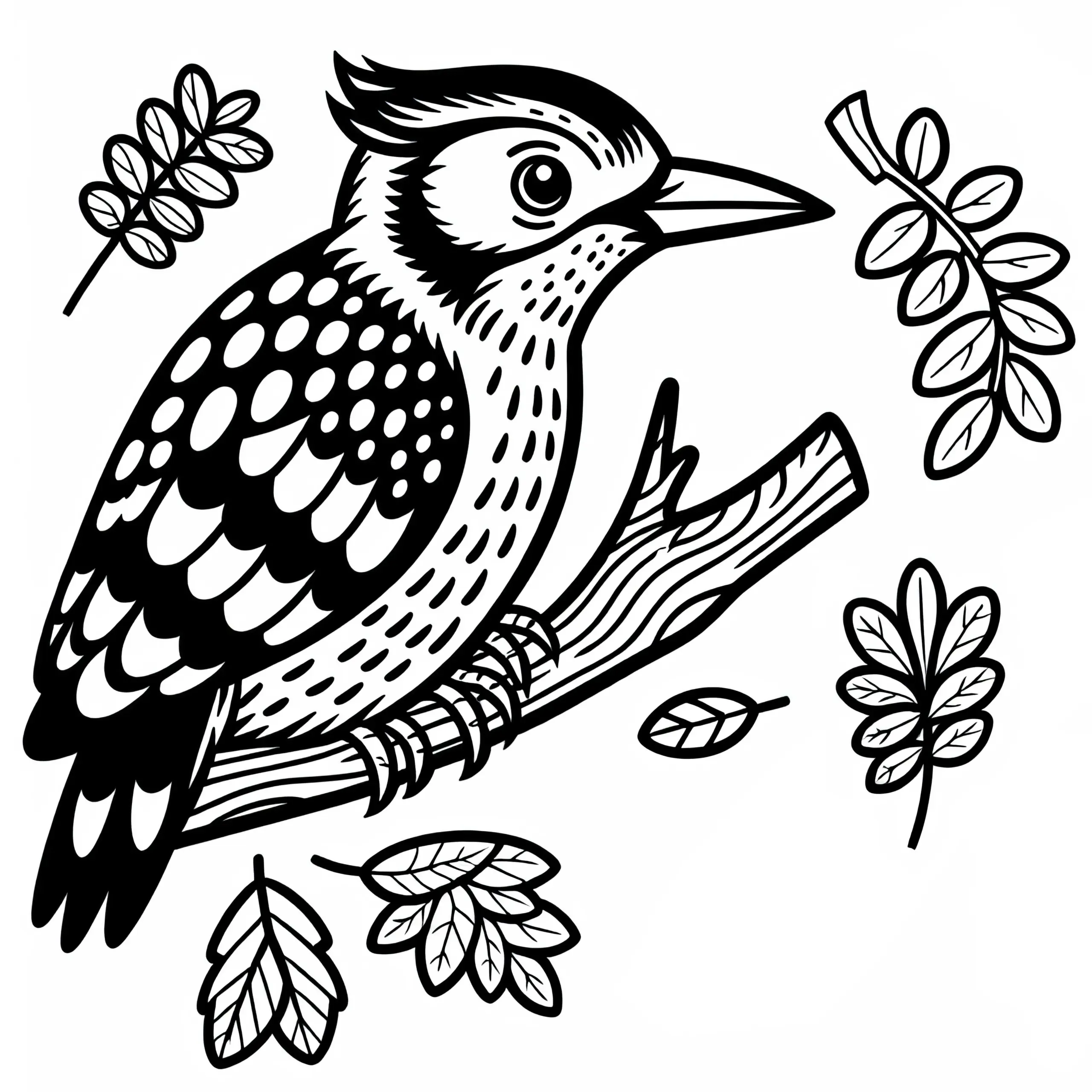 Grünespecht Vogel Europa Malvorlage Kostenlos (Ausmalbild)