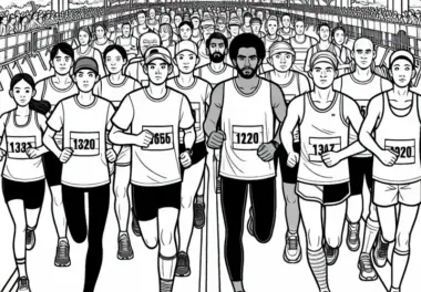 Marathonlauf: kostenlose Ausmalbilder