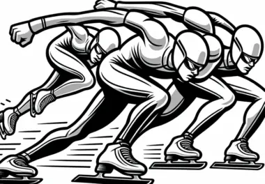 Gruppe Speedskater Malvorlage Gratis