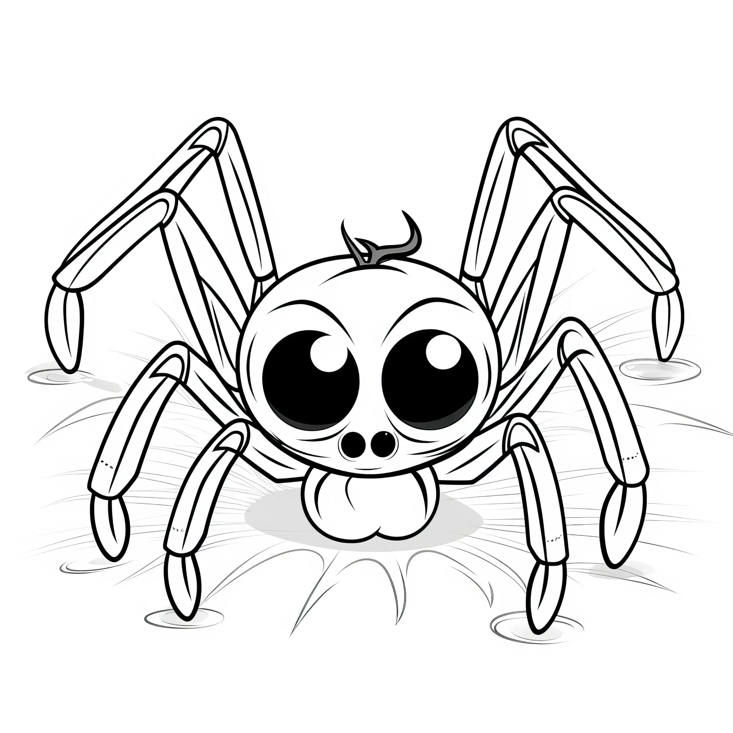 Gruselige Spinne als Malvorlage (Kostenlos) (Ausmalbild)