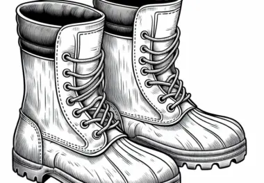 Gummistiefel für Bauern – Detailreiches Ausmalbild Kostenlos