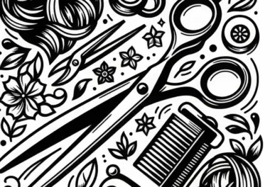 Haarschere eines Friseurs – Ausmalbild gratis