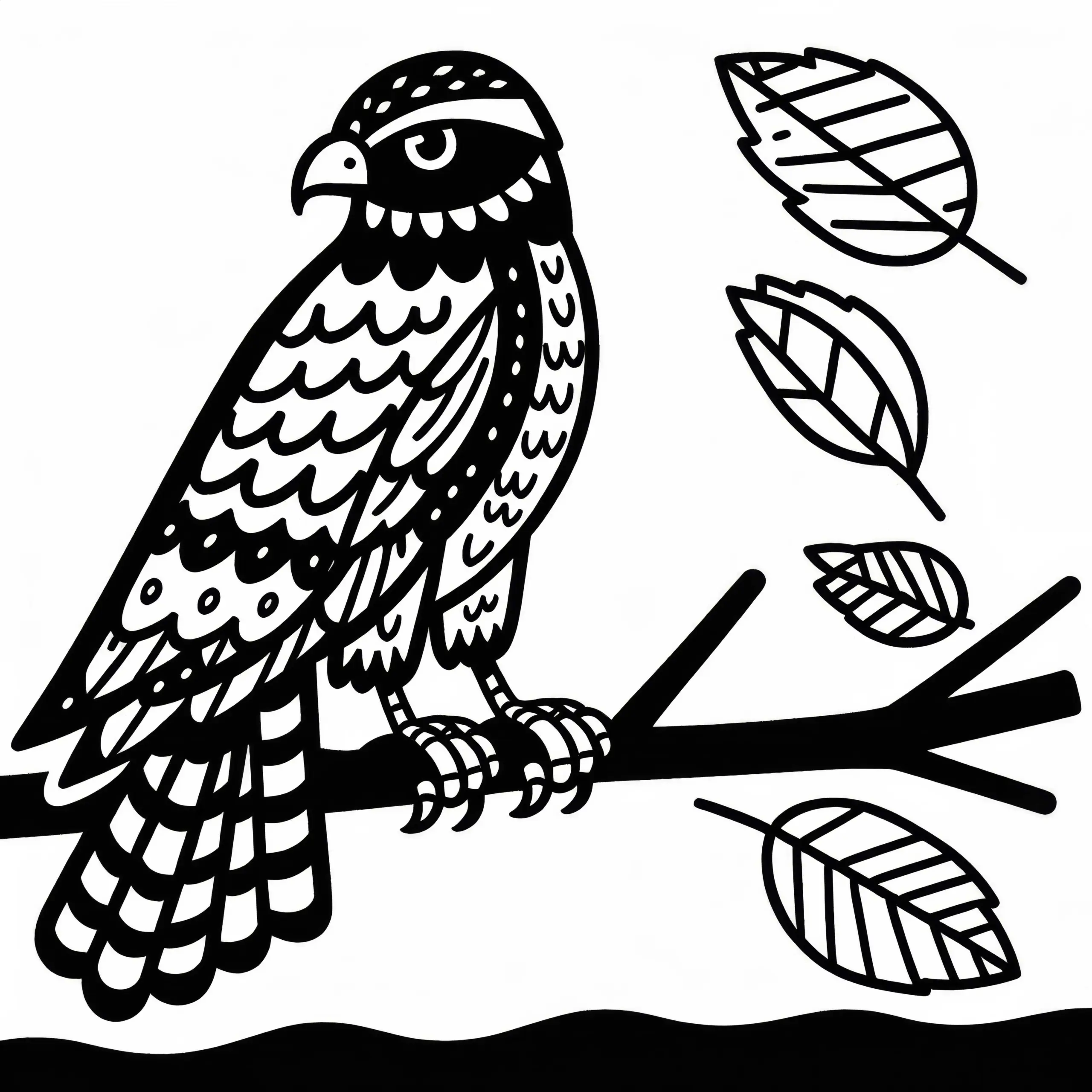 Habicht Vogel Europa Ausmalbild Kostenlos