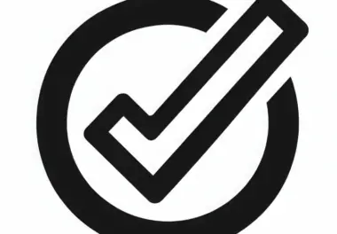 Haken-Symbol und Checkmark – Kostenloses Ausmalbild
