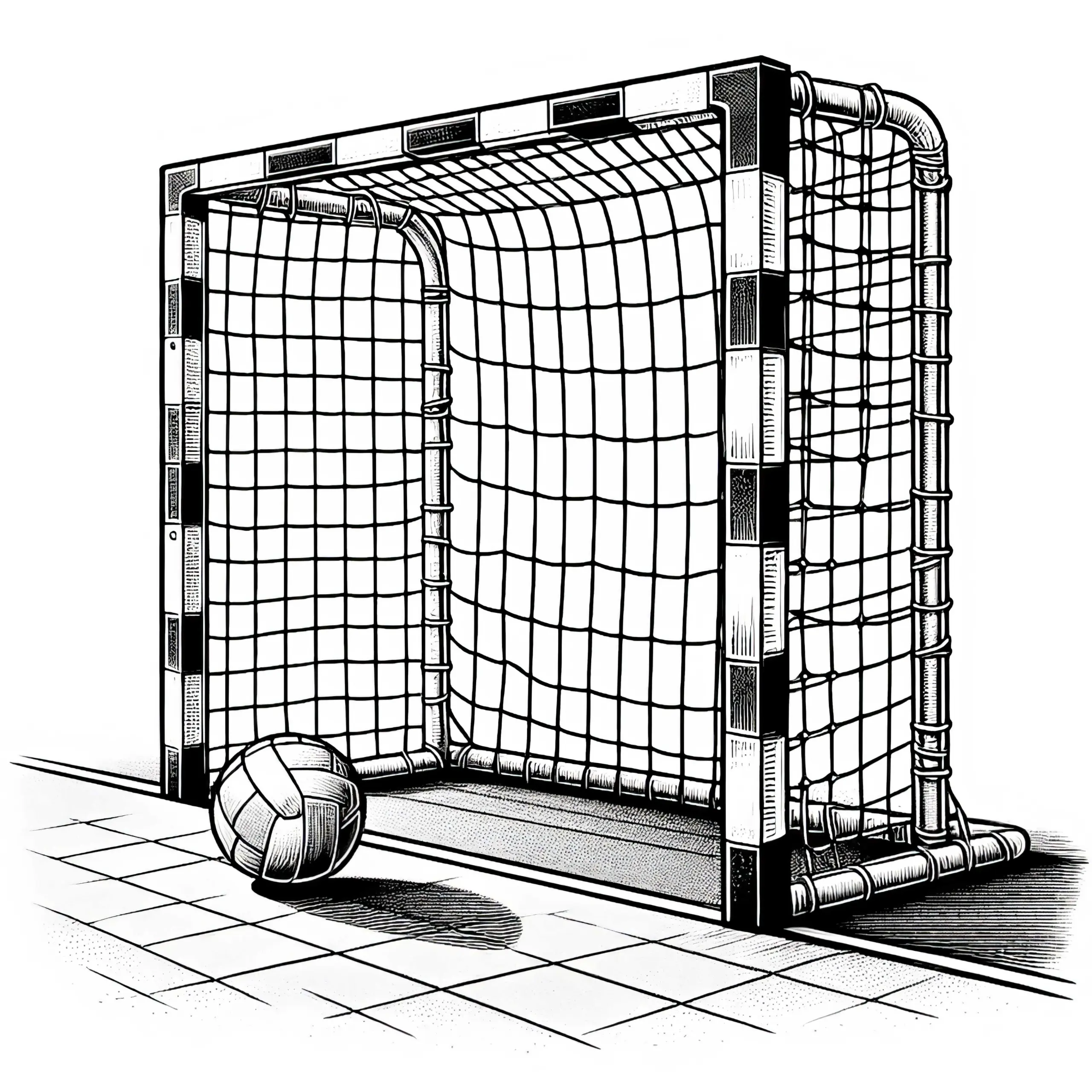 Handballtor Malvorlage – Detailreich und Gratis (Ausmalbild)