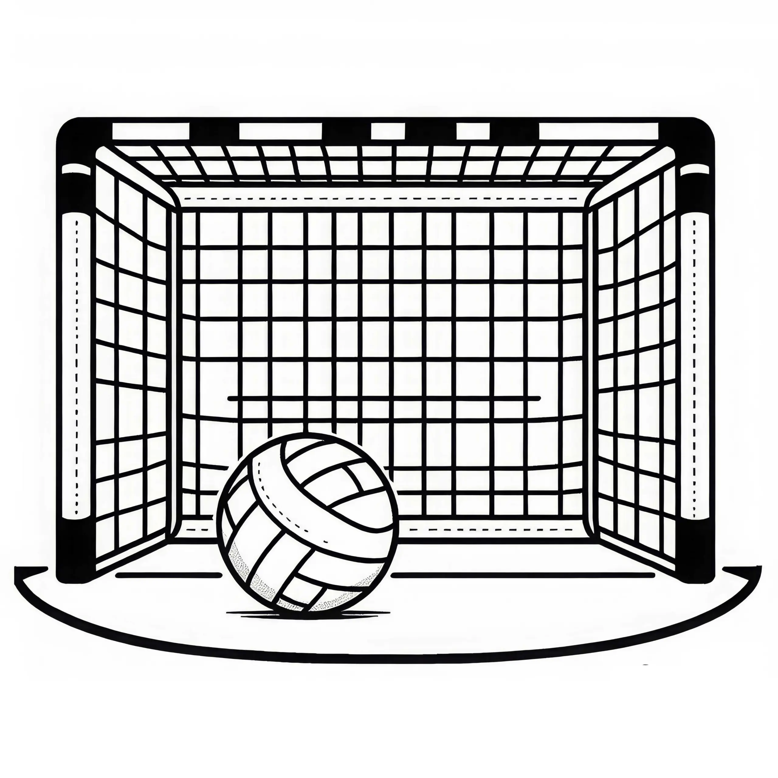 Ausmalbild Handballtor – Kostenlos zum Download