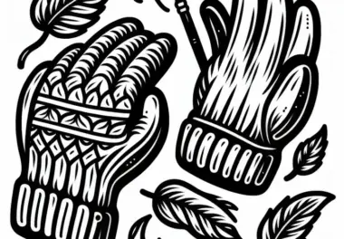 Handschuhe Malvorlage für Kleidung Kostenlos