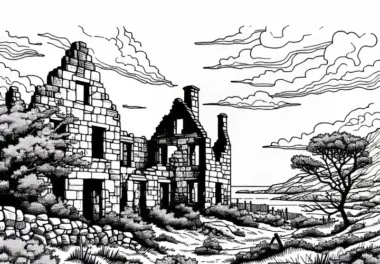 Hausruine Malvorlage Kostenlos