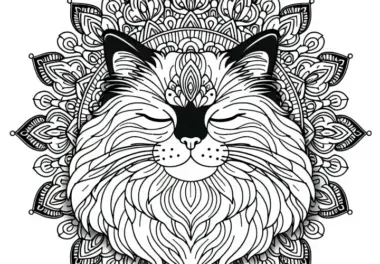 Heilige Birma Ausmalbild Katze Gratis herunterladen