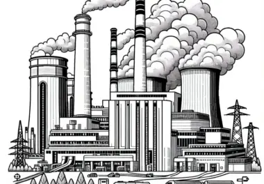 Heizkraftwerk Malvorlage zum Ausmalen und Gratis-Download