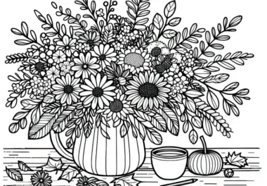 Herbstblumen Malvorlage Kostenlos