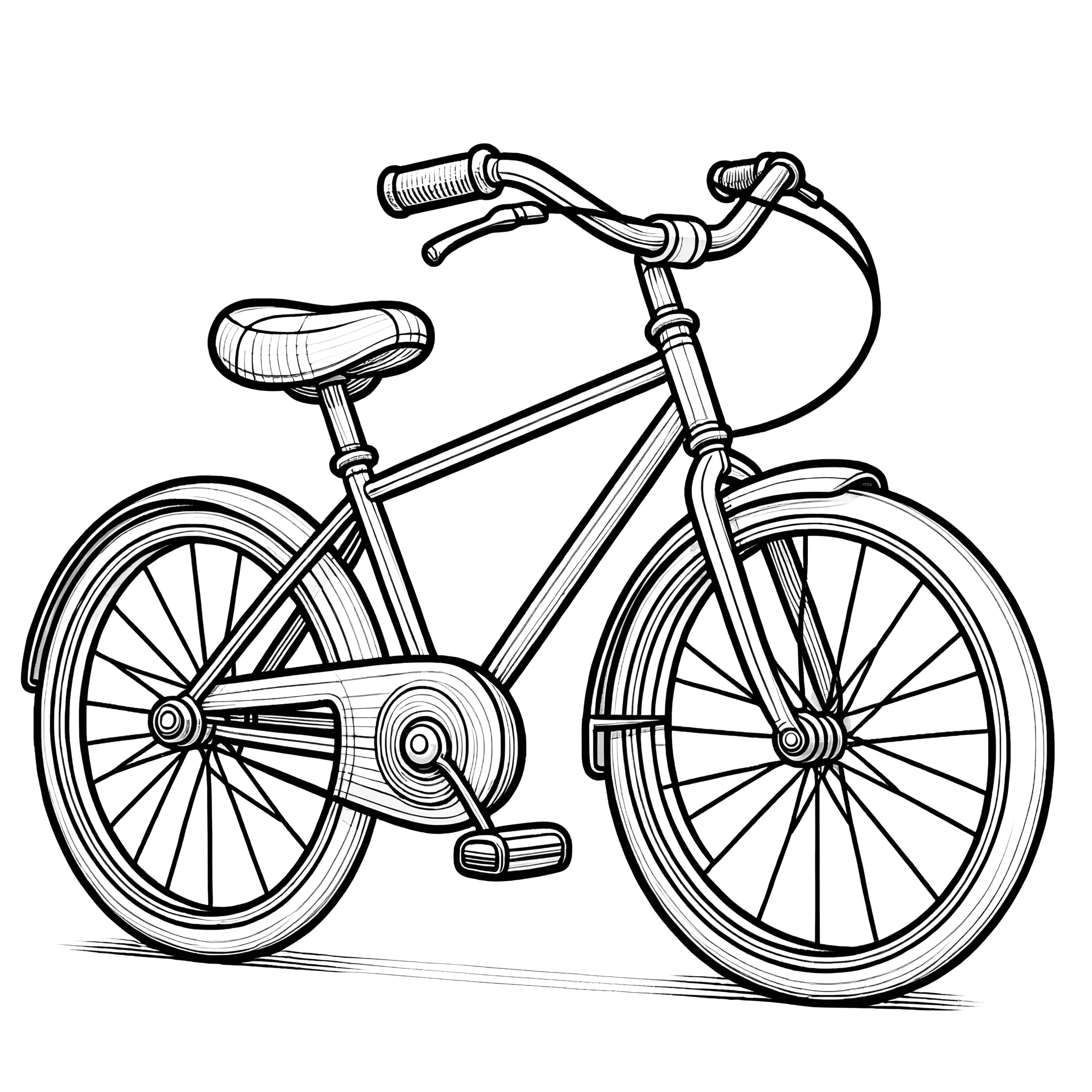 Herren Fahrrad zum Ausmalen: Kostenloser Download (Ausmalbild)