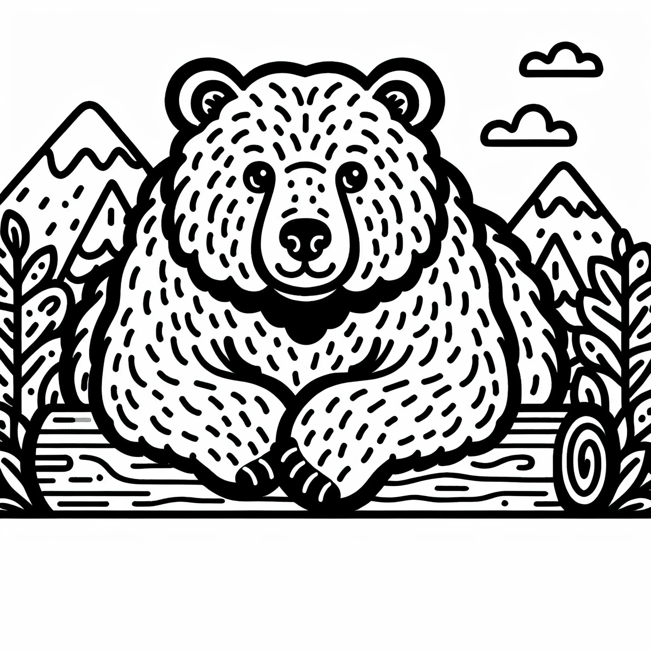 Himalaya-Bär als Malvorlage kostenlos (Ausmalbild)