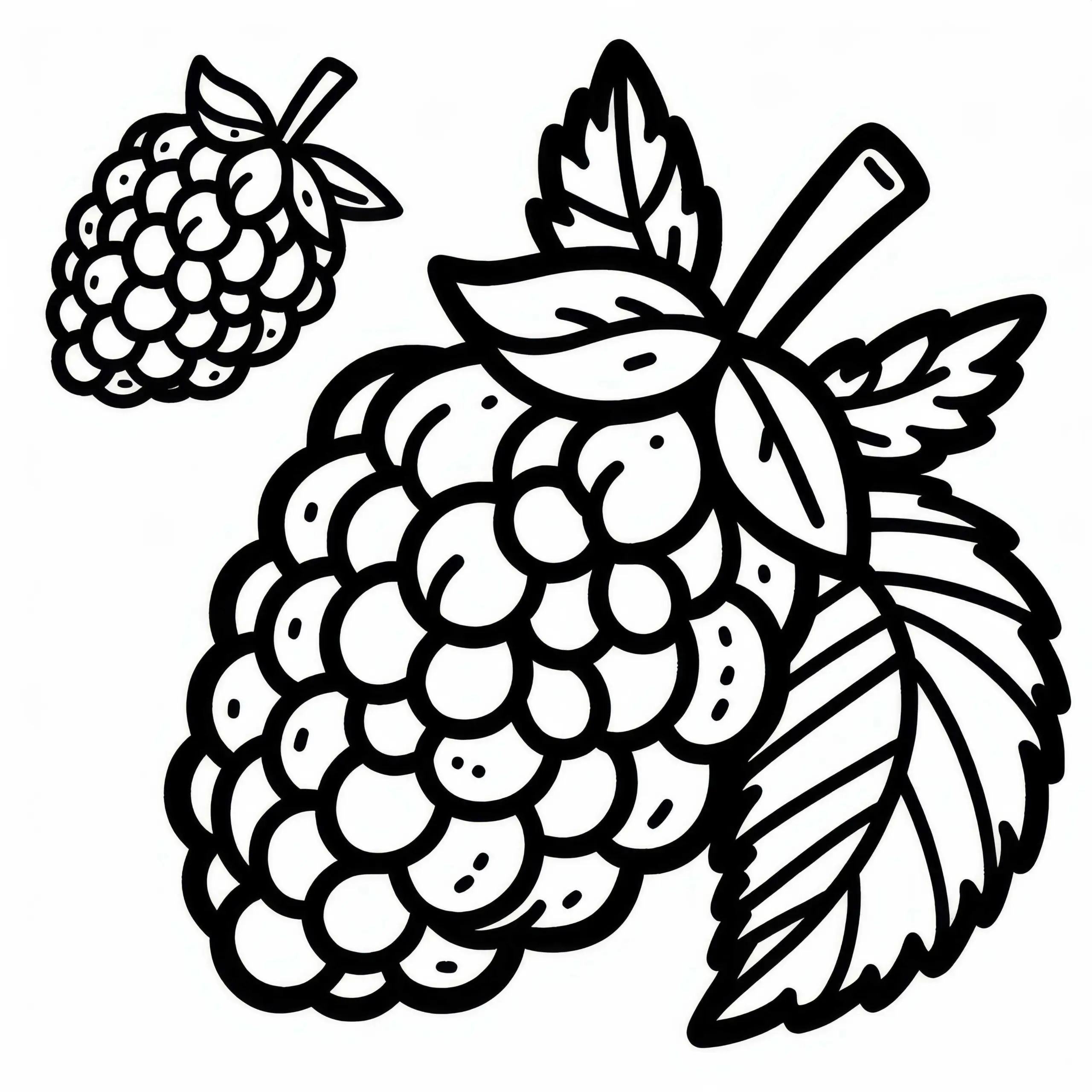 Himbeeren Ausmalbild Gratis