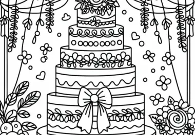 Hochzeitstorte Malvorlage Kostenlos