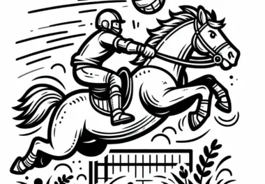 Ausmalbild für Horseball: Kostenlos herunterladen und online ausmalen