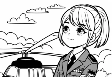 Hubschrauberpilot: kostenlose Ausmalbilder