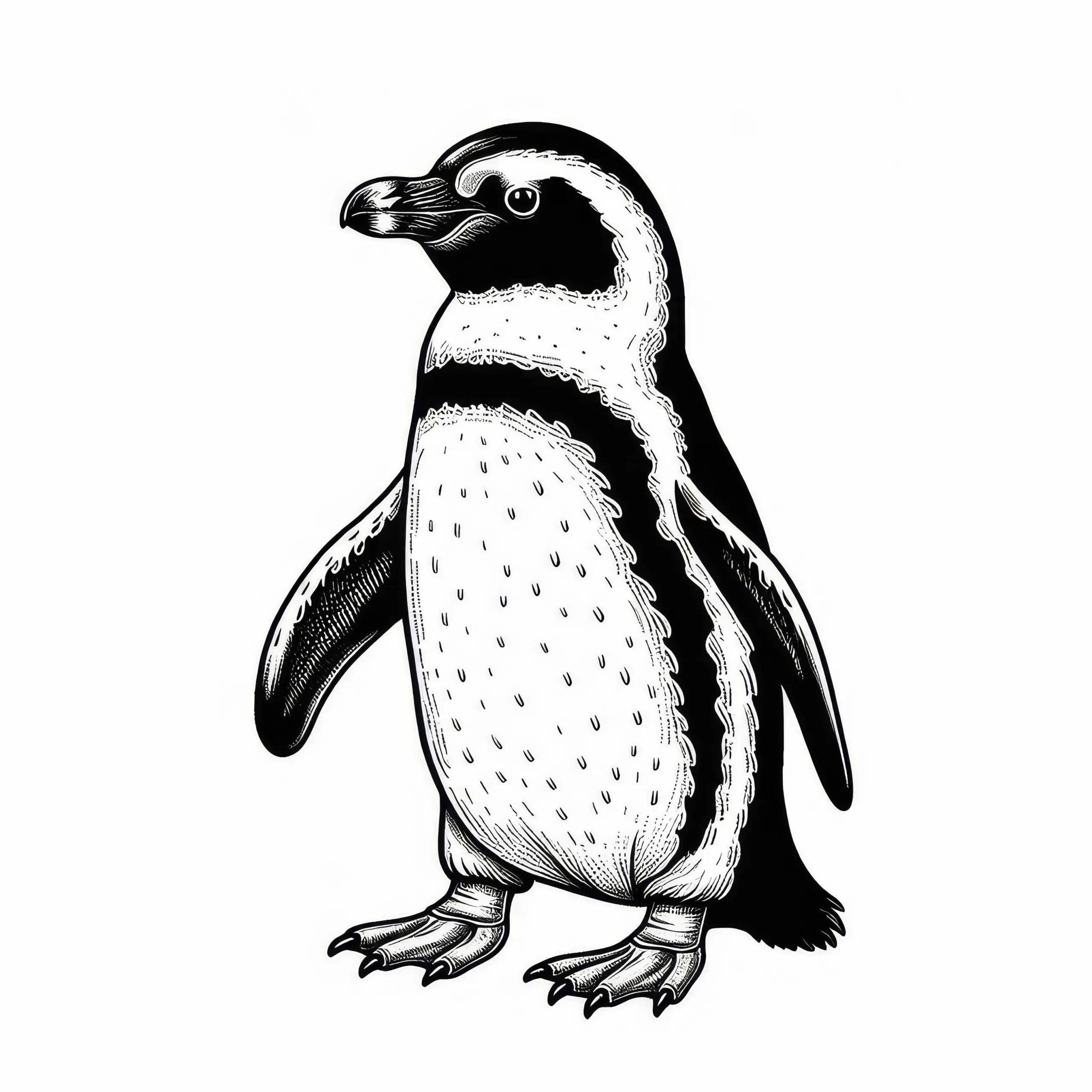 Kostenloses Ausmalbild eines Humboldt-Pinguins