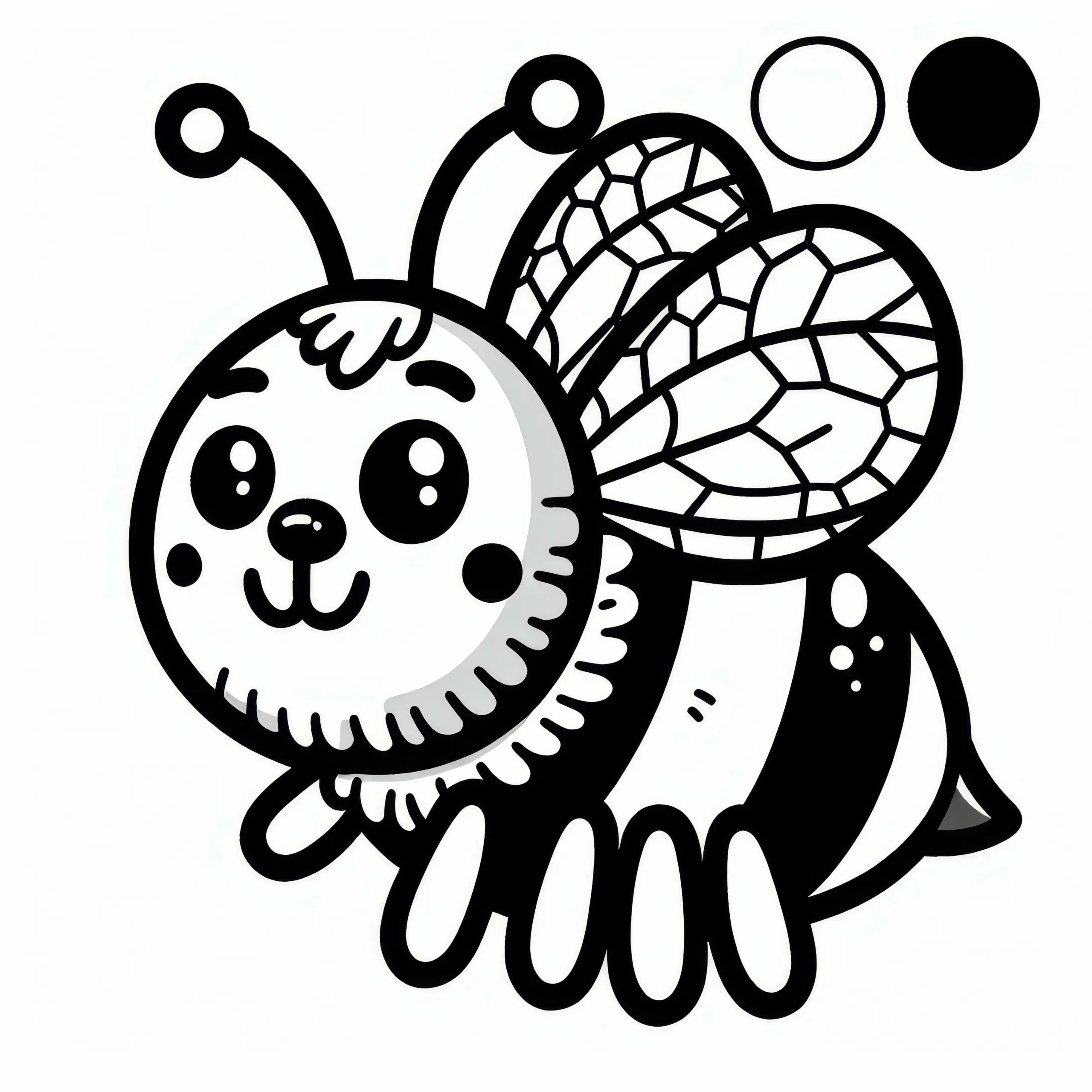 Hummel Cartoon Malvorlage Gratis (Ausmalbild)