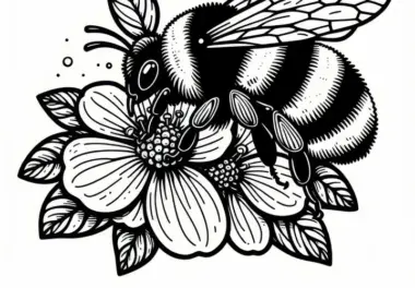 Hummel – Realistisch Ausmalbild Gratis