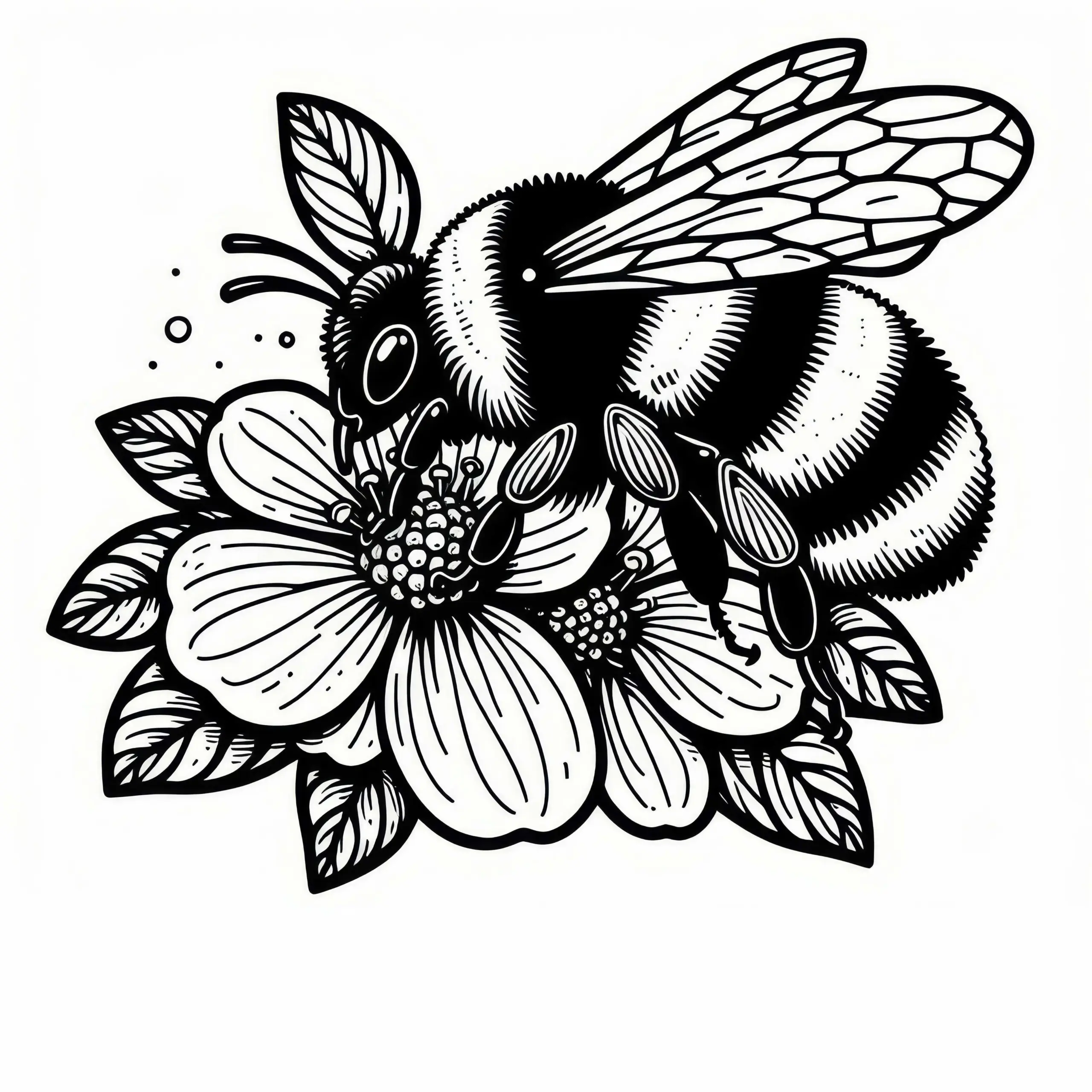 Hummel – Realistisch Ausmalbild Gratis