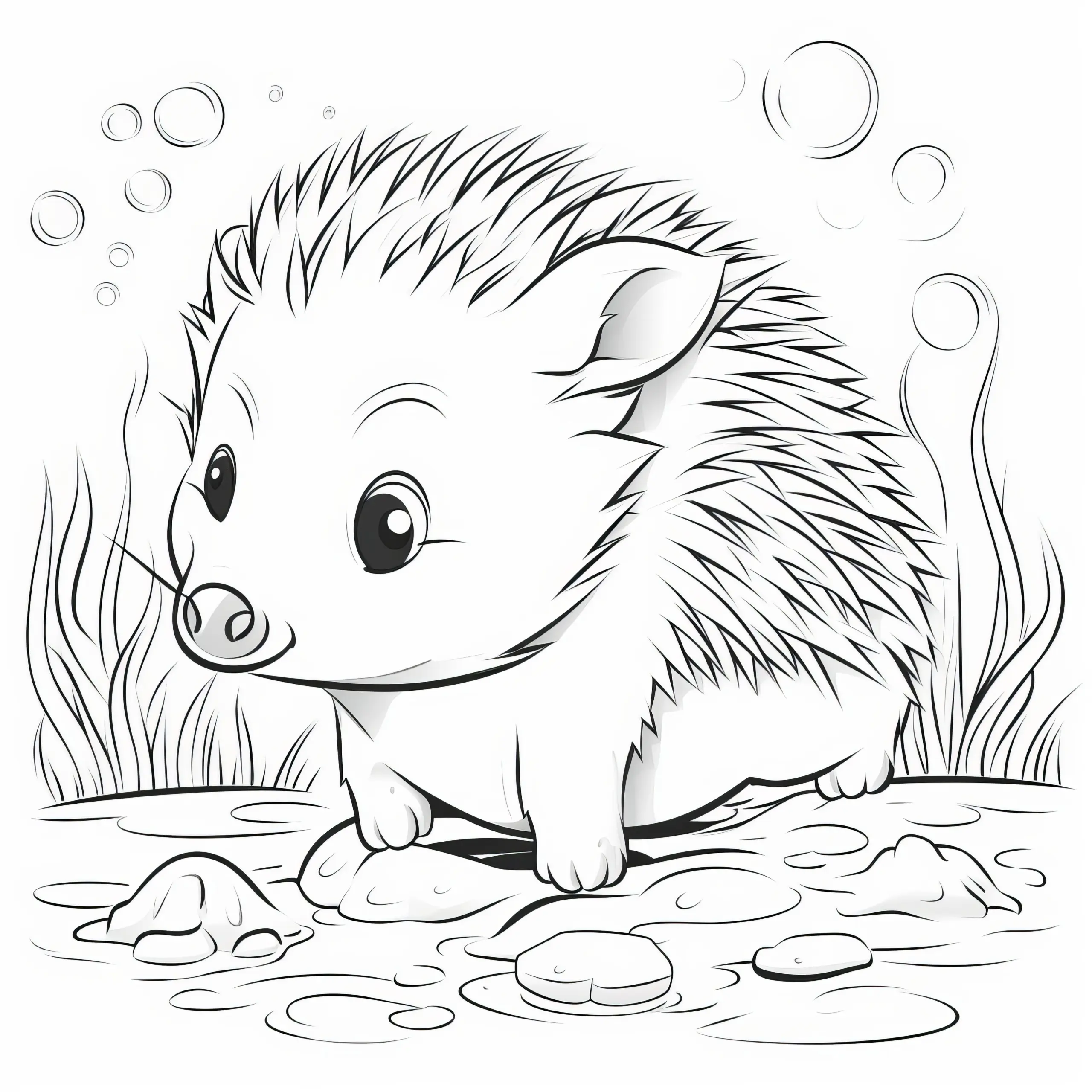Igel Malvorlage kostenlos zum Herunterladen (Ausmalbild)
