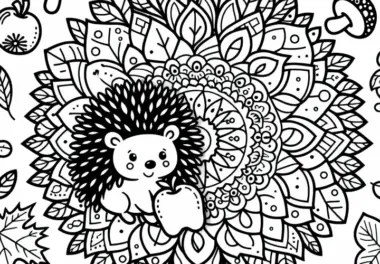 Igel Mandala Malvorlage Herbst Kostenlos