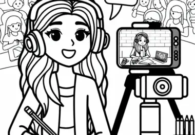 Influencerin Ausmalbild Kostenlos