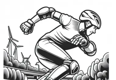 Inline-Skater Ausmalbild Kostenlos