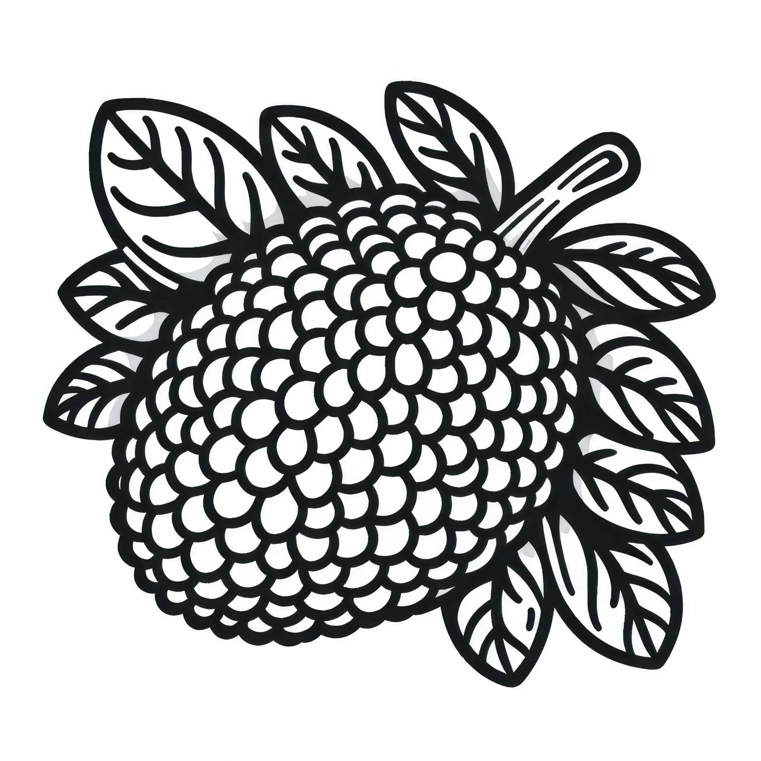 Jackfrucht Ausmalbild Kostenlos – Download und Online Ausmalen