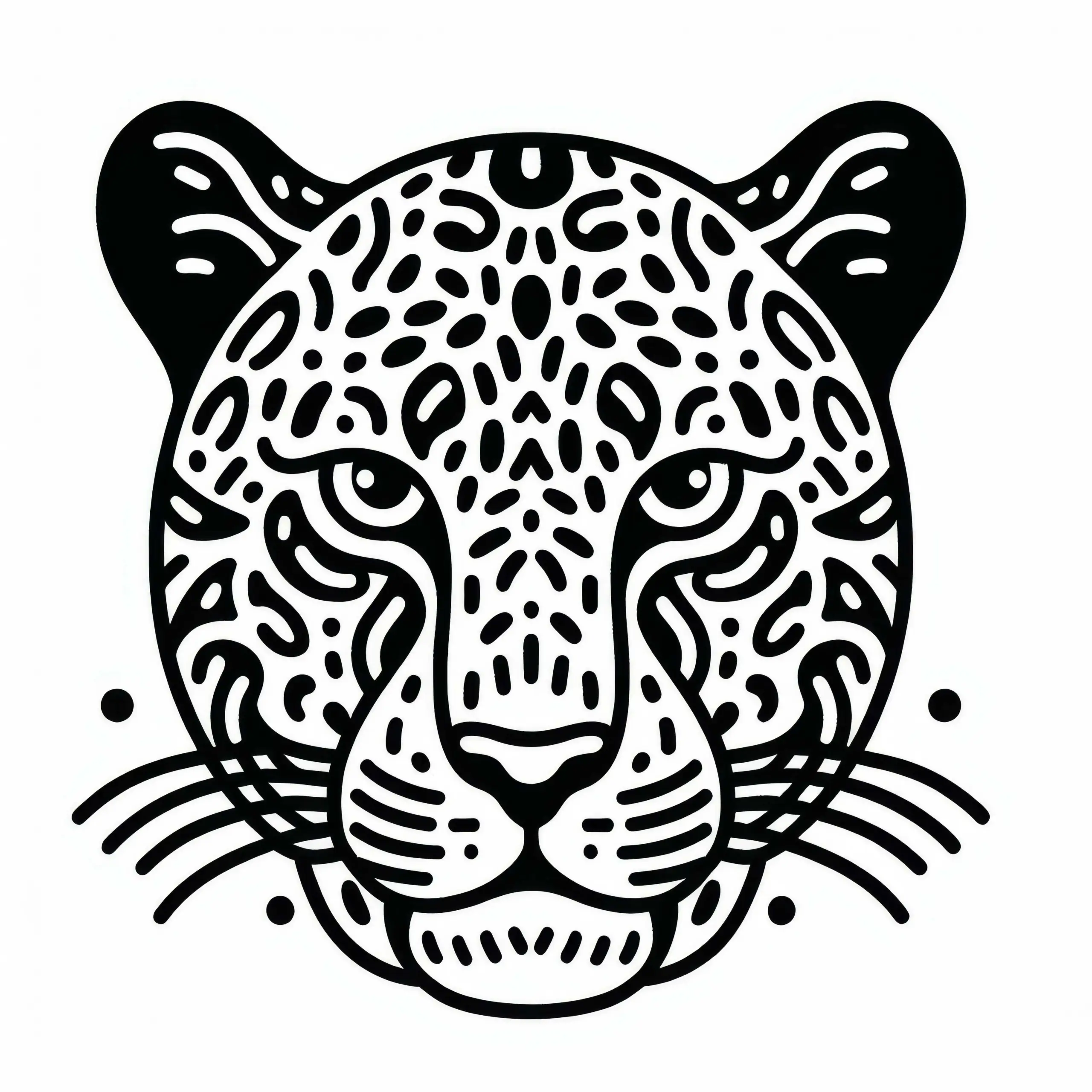 Ausmalbild eines Jaguars – Raubkatze zum Download