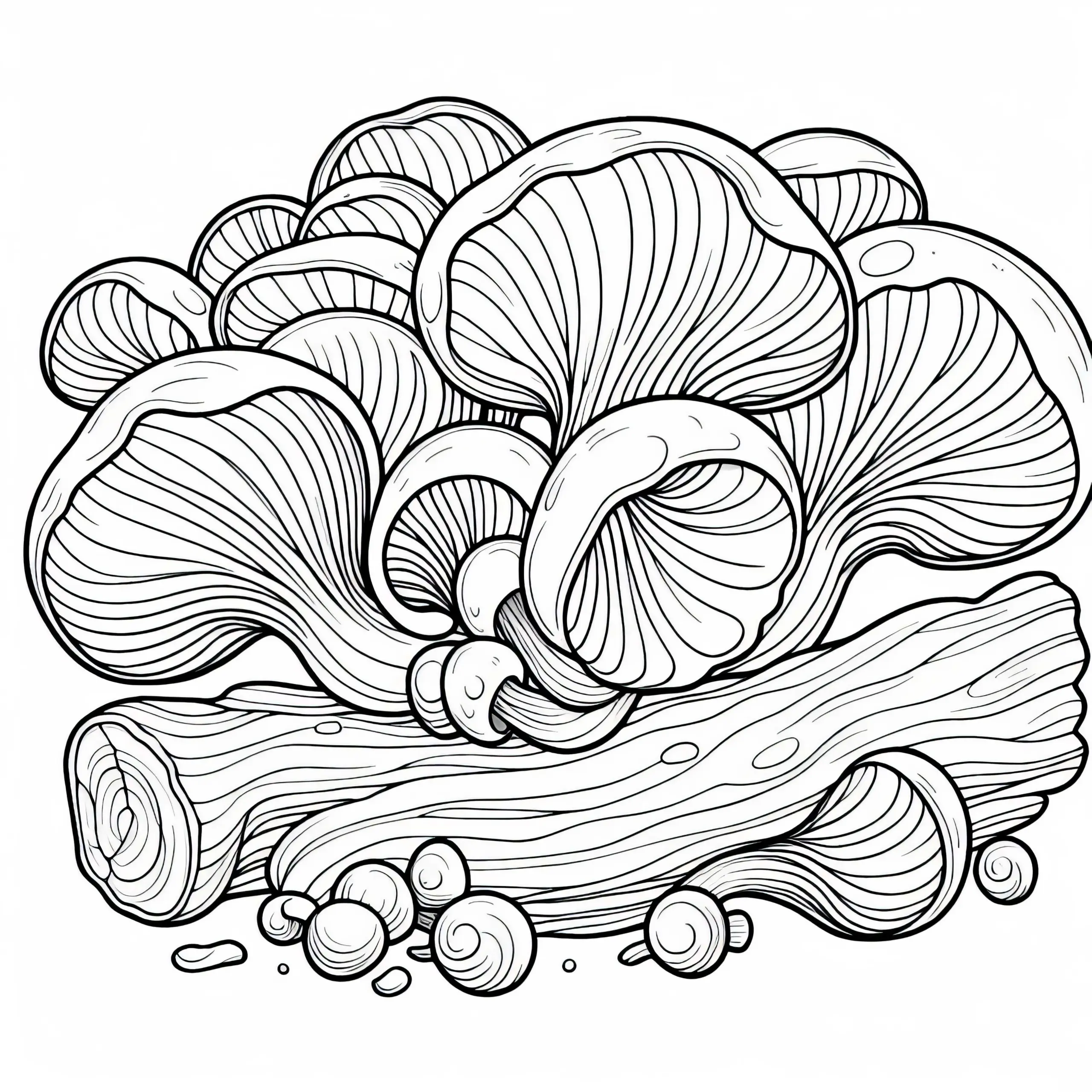 Ausmalbild von Judasohr – Auricularia auricula-judae Pilz kostenlos herunterladen