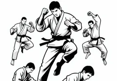 Judo: kostenlose Ausmalbilder