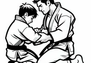 Judo Training Ausmalbild Kostenlos