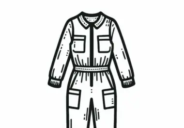 Ausmalbild eines Jumpsuits: Kostenloses Ausmalvergnügen für Jung und Alt