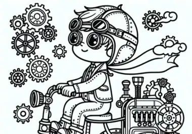 Steampunk: Ausmalbilder kostenlos
